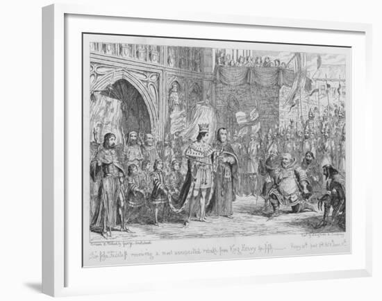 Sir John Falstaff Receiving a Most Unexpected Rebuke from King Henry the Fifth-George Cruikshank-Framed Giclee Print