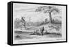 Sir John Falstaff's Grand Manoeuvre at the Battle of Shrewsbury!-George Cruikshank-Framed Stretched Canvas