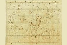 Celestial Map of the Mythological Heavens with Zodiacal Characters-Sir John Flamsteed-Art Print