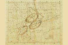 Celestial Map of the Mythological Heavens with Zodiacal Characters-Sir John Flamsteed-Art Print