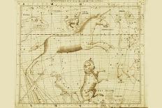 Celestial Map of the Mythological Heavens with Zodiacal Characters-Sir John Flamsteed-Art Print