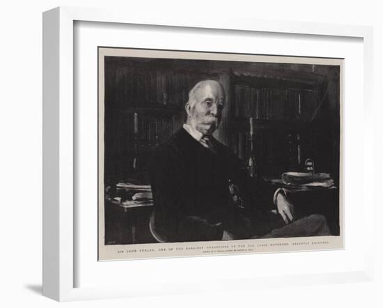 Sir John Furley, One of the Earliest Organisers of the Red Cross Movement, Recently Knighted-Sydney Prior Hall-Framed Giclee Print