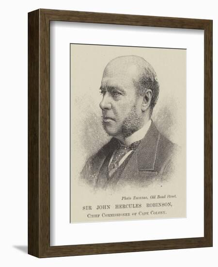 Sir John Hercules Robinson, Chief Commissioner of Cape Colony-null-Framed Giclee Print