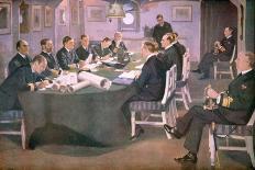 Admiral Sir David Beatty Reads the Terms of the Armistice to the German Delegate-Sir John Lavery-Giclee Print