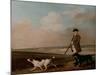 Sir John Nelthorpe, 6th Baronet out Shooting with His Dogs in Barton Field, Licolnshire, 1776-George Stubbs-Mounted Giclee Print