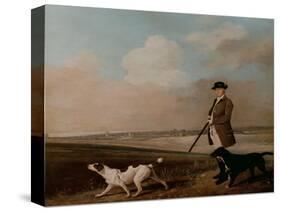 Sir John Nelthorpe, 6th Baronet out Shooting with His Dogs in Barton Field, Licolnshire, 1776-George Stubbs-Stretched Canvas