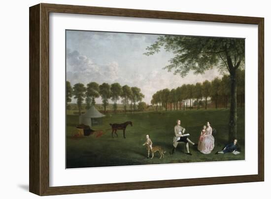 Sir John Shaw and His Family in the Park at Eltham Lodge, Kent, 1761-Arthur Devis-Framed Giclee Print