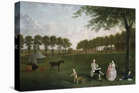 Sir John Shaw and His Family in the Park at Eltham Lodge, Kent, 1761-Arthur Devis-Stretched Canvas