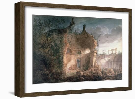 Sir John Soane's Rotunda of the Bank of England in Ruins-Joseph Michael Gandy-Framed Giclee Print