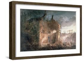 Sir John Soane's Rotunda of the Bank of England in Ruins-Joseph Michael Gandy-Framed Giclee Print