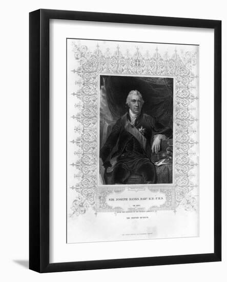 Sir Joseph Banks (1743-182), English Naturalist, Botanist and Science Patron, 19th Century-H Robinson-Framed Giclee Print