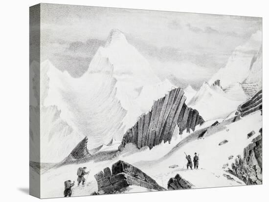 Sir Joseph Dalton Hooker at Ciuncerna Pass, from Himalayan Journals-Joseph Dalton Hooker-Stretched Canvas