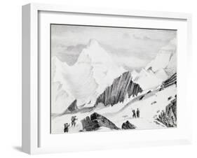 Sir Joseph Dalton Hooker at Ciuncerna Pass, from Himalayan Journals-Joseph Dalton Hooker-Framed Giclee Print