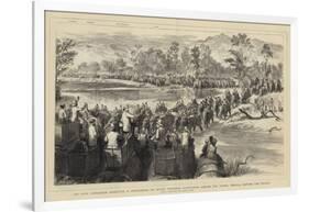 Sir Jung Bahadoor Directing a Procession of Seven Hundred Elephants across the Sarda-Godefroy Durand-Framed Giclee Print