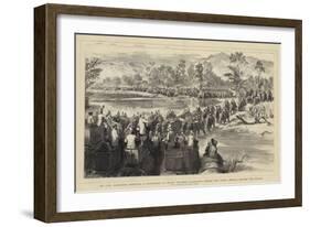 Sir Jung Bahadoor Directing a Procession of Seven Hundred Elephants across the Sarda-Godefroy Durand-Framed Giclee Print