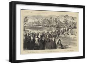 Sir Jung Bahadoor Directing a Procession of Seven Hundred Elephants across the Sarda-Godefroy Durand-Framed Giclee Print