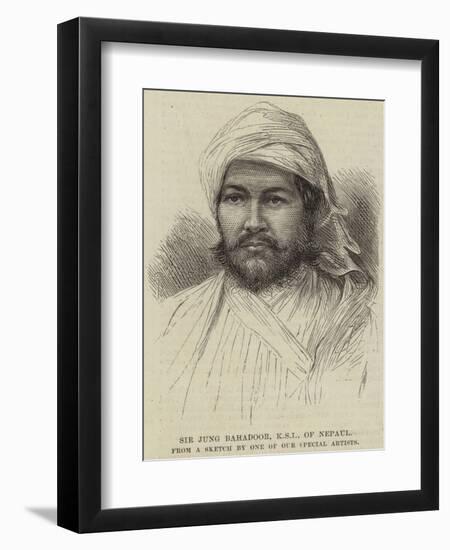 Sir Jung Bahadoor, Ksi of Nepaul-null-Framed Premium Giclee Print