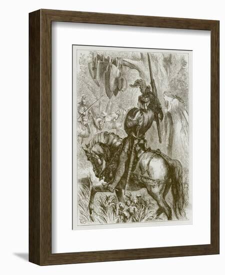 Sir Lancelot Du Lake-Sir John Gilbert-Framed Giclee Print