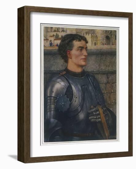 Sir Lancelot Goes to Guinevere as Ambassador-Eleanor Fortescue Brickdale-Framed Art Print