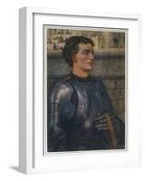 Sir Lancelot Goes to Guinevere as Ambassador-Eleanor Fortescue Brickdale-Framed Art Print