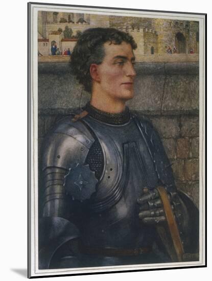 Sir Lancelot Goes to Guinevere as Ambassador-Eleanor Fortescue Brickdale-Mounted Art Print