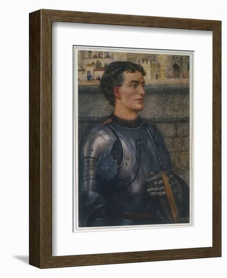 Sir Lancelot Goes to Guinevere as Ambassador-Eleanor Fortescue Brickdale-Framed Art Print