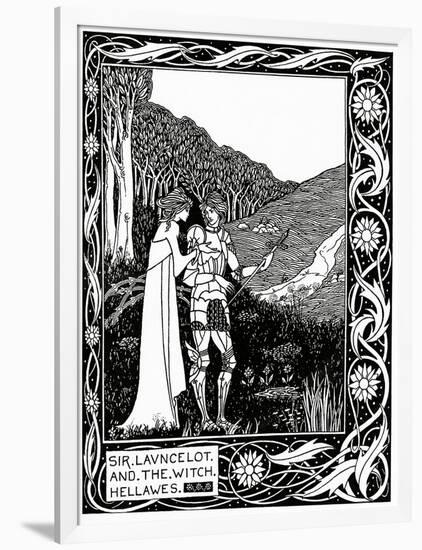 "Sir Launcelot and the Witch Hellawes" 1870-Aubrey Beardsley-Framed Giclee Print