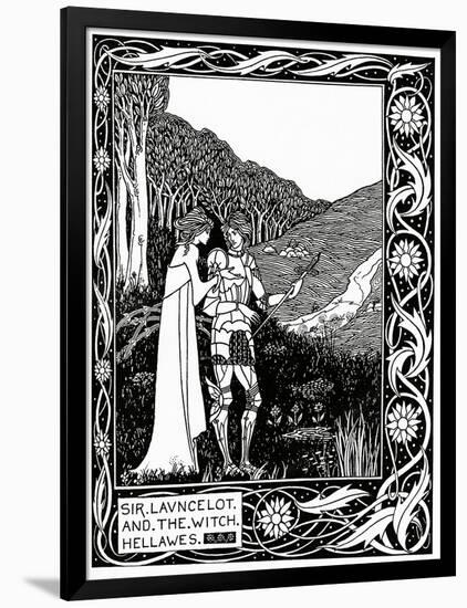 "Sir Launcelot and the Witch Hellawes" 1870-Aubrey Beardsley-Framed Giclee Print