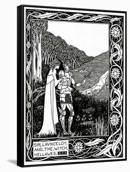 "Sir Launcelot and the Witch Hellawes" 1870-Aubrey Beardsley-Framed Stretched Canvas