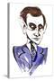 Sir Lennox Berkeley, English composer; caricature-Neale Osborne-Stretched Canvas