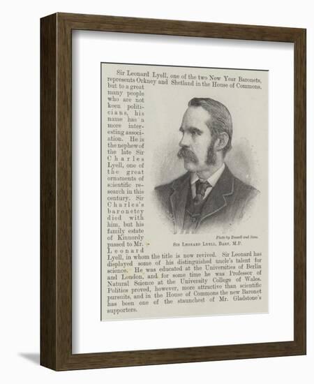 Sir Leonard Lyell-null-Framed Giclee Print