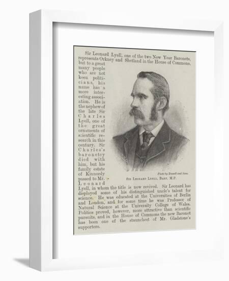 Sir Leonard Lyell-null-Framed Giclee Print