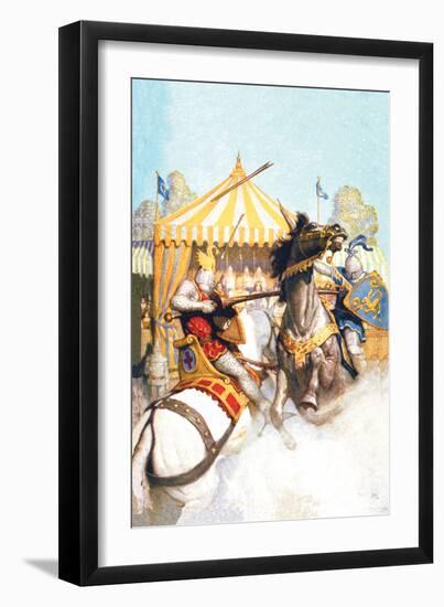 Sir Mador's Spear-Newell Convers Wyeth-Framed Art Print