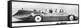 Sir Malcom Campbell (1885-194) in Bluebird, Daytona Beach, Florida, 7th March 1935 193)-null-Framed Stretched Canvas