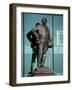 Sir Matt Busby Statue, Manchester United Football Club Stadium, Old Trafford, Manchester, England-Richardson Peter-Framed Photographic Print