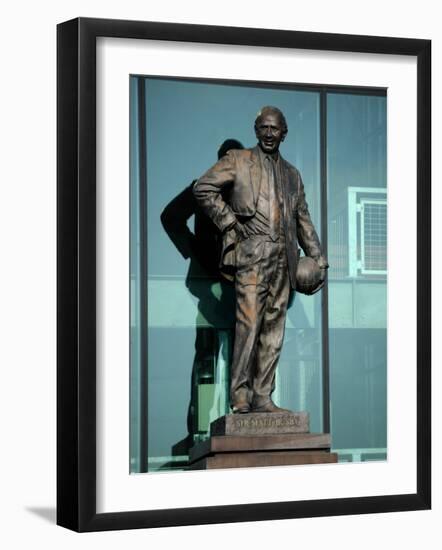 Sir Matt Busby Statue, Manchester United Football Club Stadium, Old Trafford, Manchester, England-Richardson Peter-Framed Photographic Print