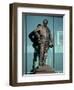 Sir Matt Busby Statue, Manchester United Football Club Stadium, Old Trafford, Manchester, England-Richardson Peter-Framed Photographic Print