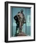 Sir Matt Busby Statue, Manchester United Football Club Stadium, Old Trafford, Manchester, England-Richardson Peter-Framed Photographic Print