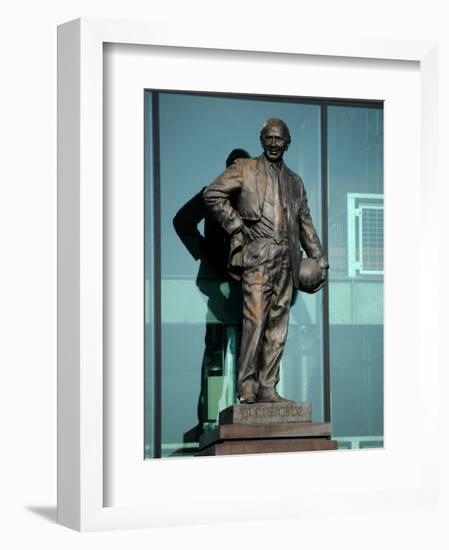 Sir Matt Busby Statue, Manchester United Football Club Stadium, Old Trafford, Manchester, England-Richardson Peter-Framed Photographic Print