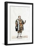 Sir Nicholas Vaux, Costume Design for Shakespeare's Play, Henry VIII, 19th Century-null-Framed Giclee Print