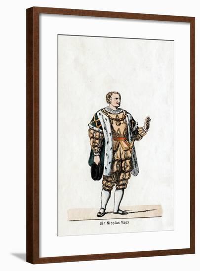 Sir Nicholas Vaux, Costume Design for Shakespeare's Play, Henry VIII, 19th Century-null-Framed Giclee Print