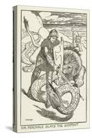 Sir Percivale Slays the Serpent-Henry Justice Ford-Stretched Canvas