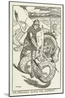 Sir Percivale Slays the Serpent-Henry Justice Ford-Mounted Giclee Print