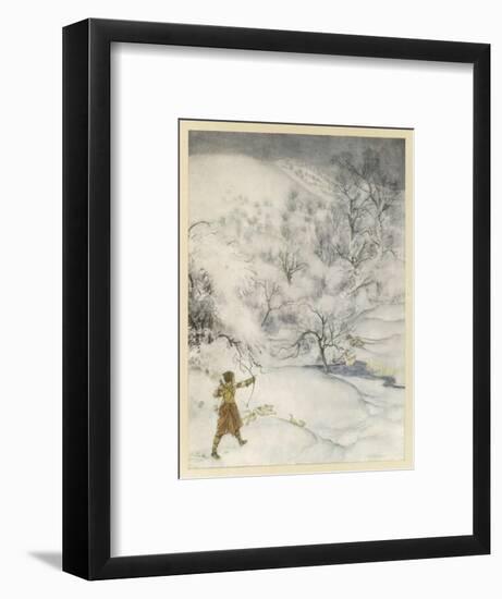 Sir Peris Is Slain-Arthur Rackham-Framed Art Print