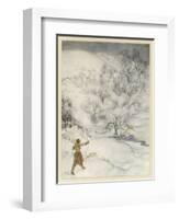 Sir Peris Is Slain-Arthur Rackham-Framed Art Print