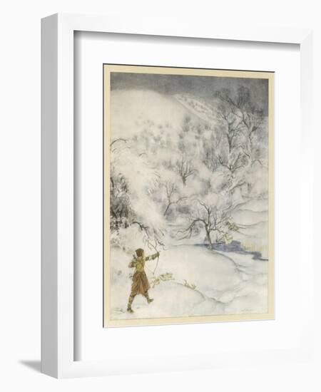 Sir Peris Is Slain-Arthur Rackham-Framed Art Print