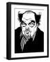 Sir Peter Hall - caricature of the English theatre and film director-Neale Osborne-Framed Giclee Print