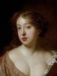 Portrait of a Lady, Seated Full Length, in a Wooded Landscape, Wearing a Violet Silk Dress with…-Sir Peter Lely-Giclee Print