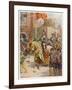 Sir Philip Sidney Jousts at Whitehall-Howard Davie-Framed Art Print