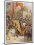 Sir Philip Sidney Jousts at Whitehall-Howard Davie-Mounted Art Print